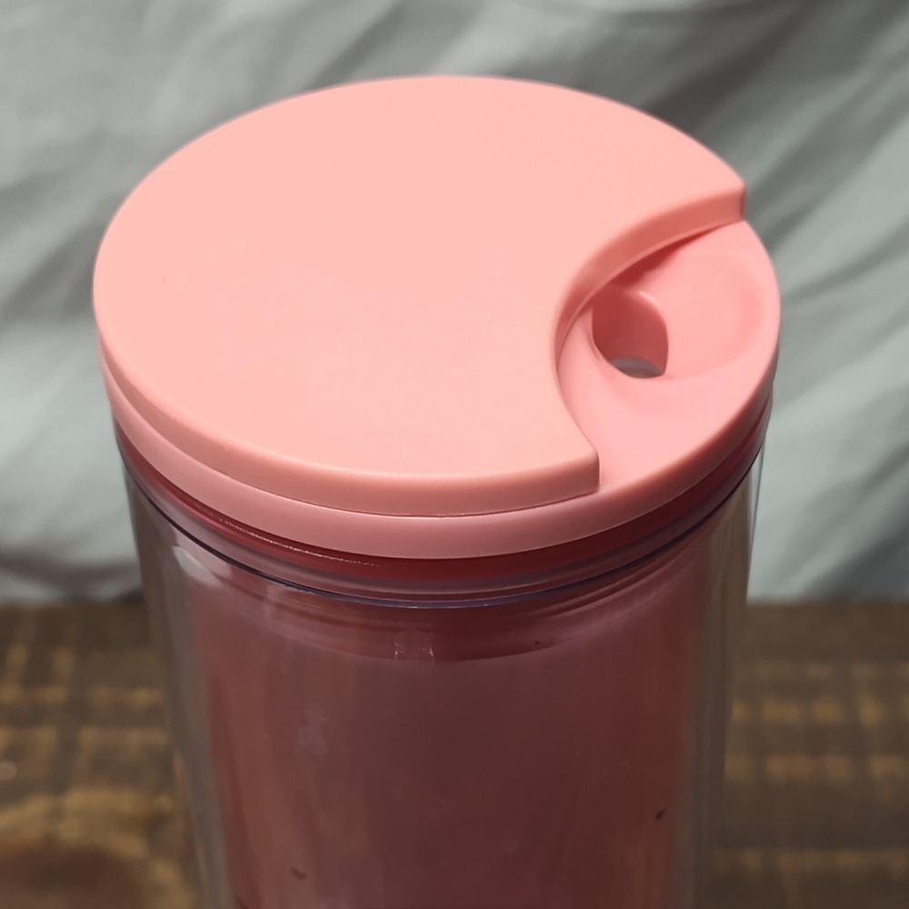 Starbucks Tumbler Valentines Day Tinfoil Hearts Plastic 16 Fl Oz Gift Romantic - Picture 3 of 7